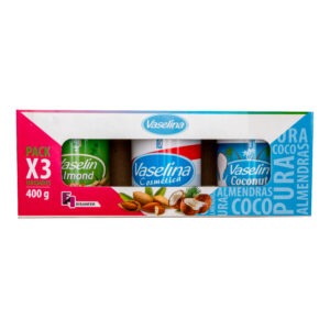 kit de vaselinas x3 ( almendras, coco y cosmética)